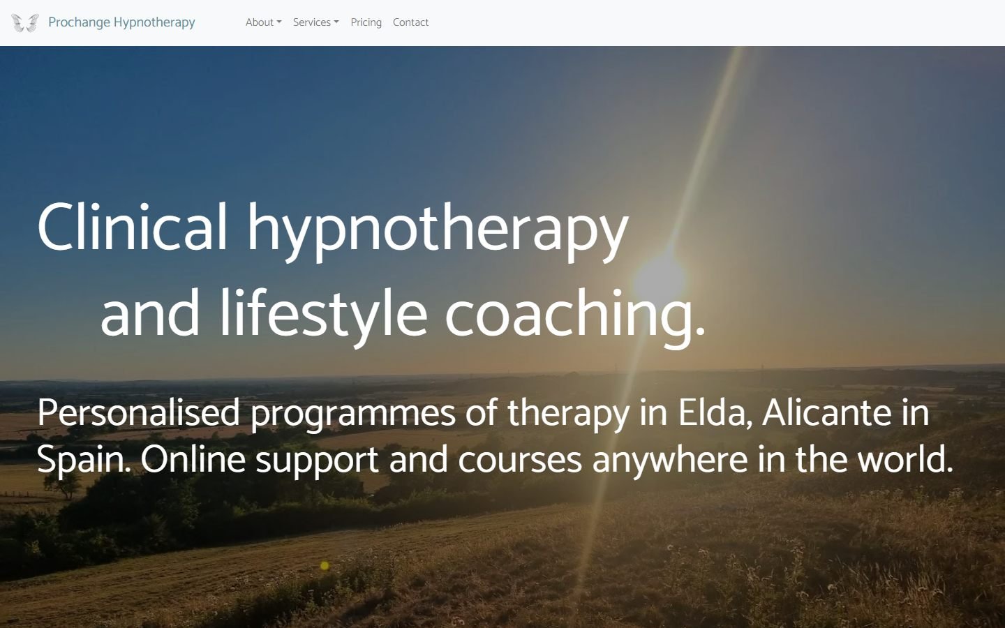 The Prochange Hypnotherapy home page